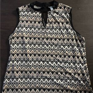 Chevron Pattern Sleeveless Top